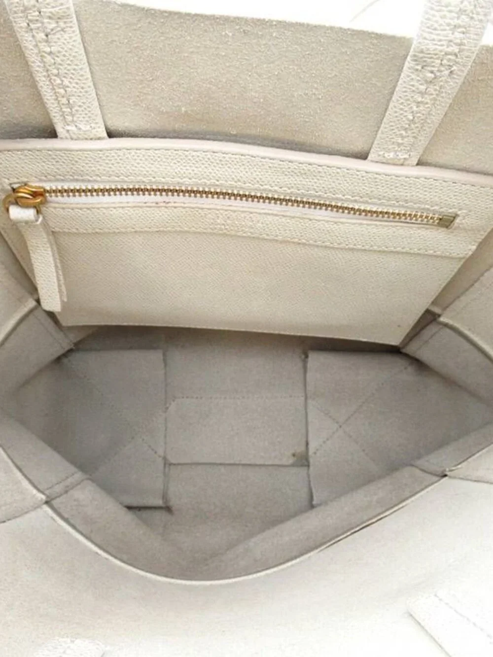 Celine Vertical Cover Small Tote Calfskin White Gray - Picture 7 of 7